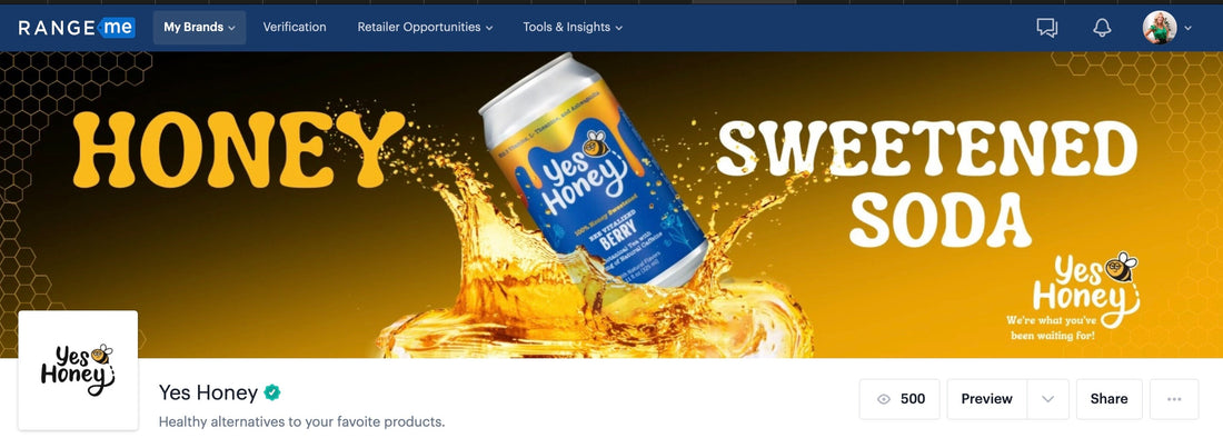 RangeMe Names Yes Honey Top 50 Food and Beverage Brand