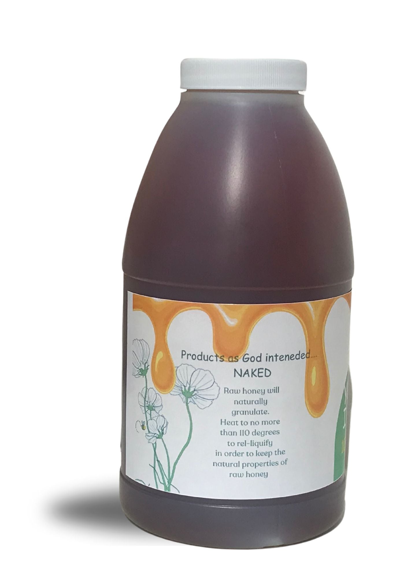 Raw honey 3 lb glass container