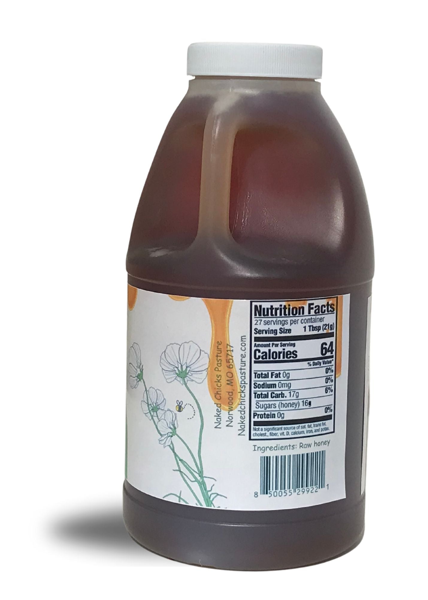 Raw honey 3 lb glass container