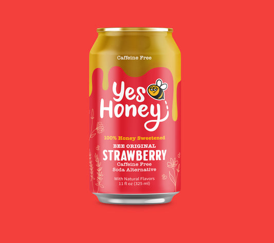All Natural Honey-Sweetened Strawberry Soda Alternative