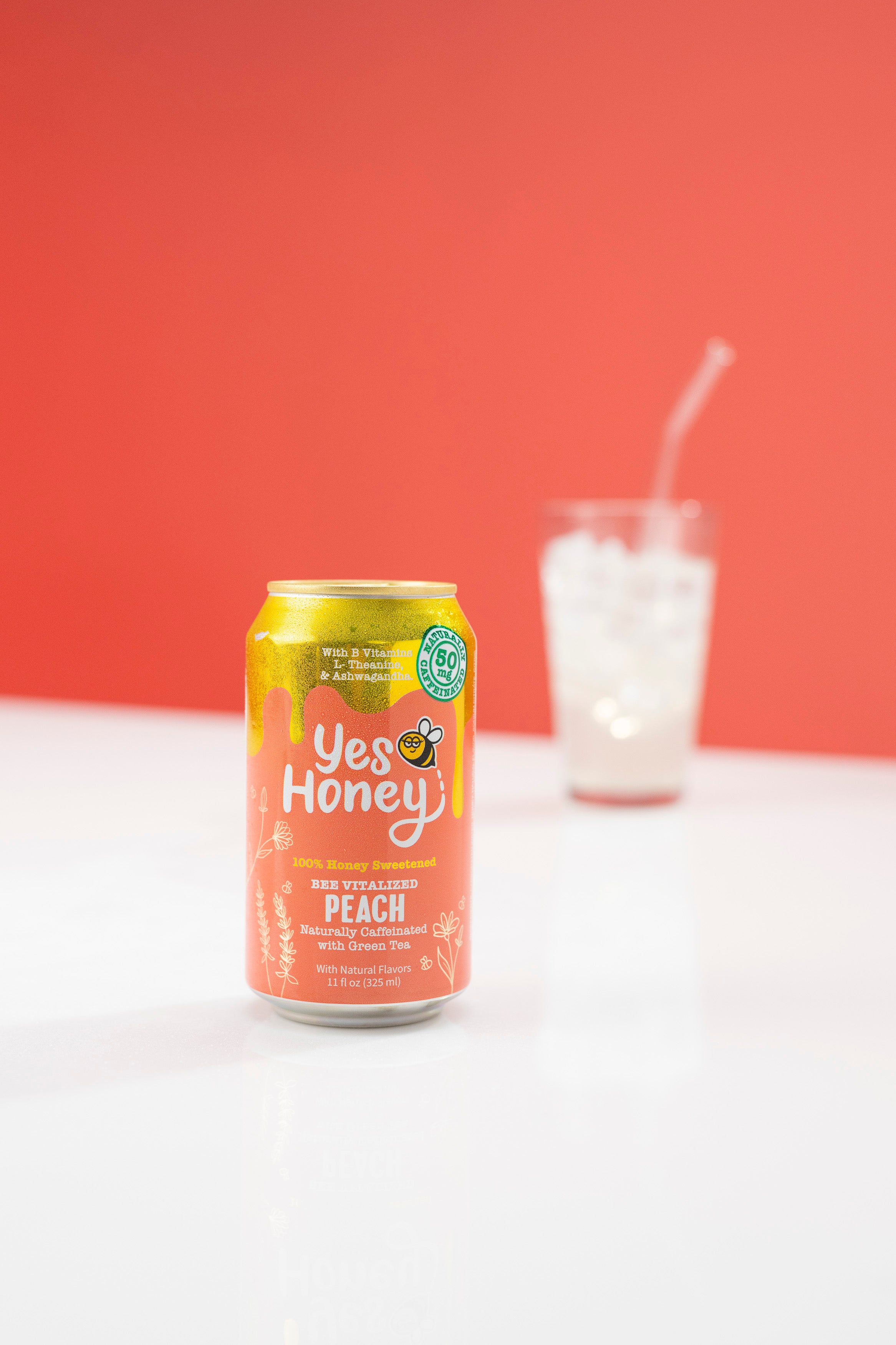 Sparkling Honey Sweetened Peach Tea Case – Yes Honey