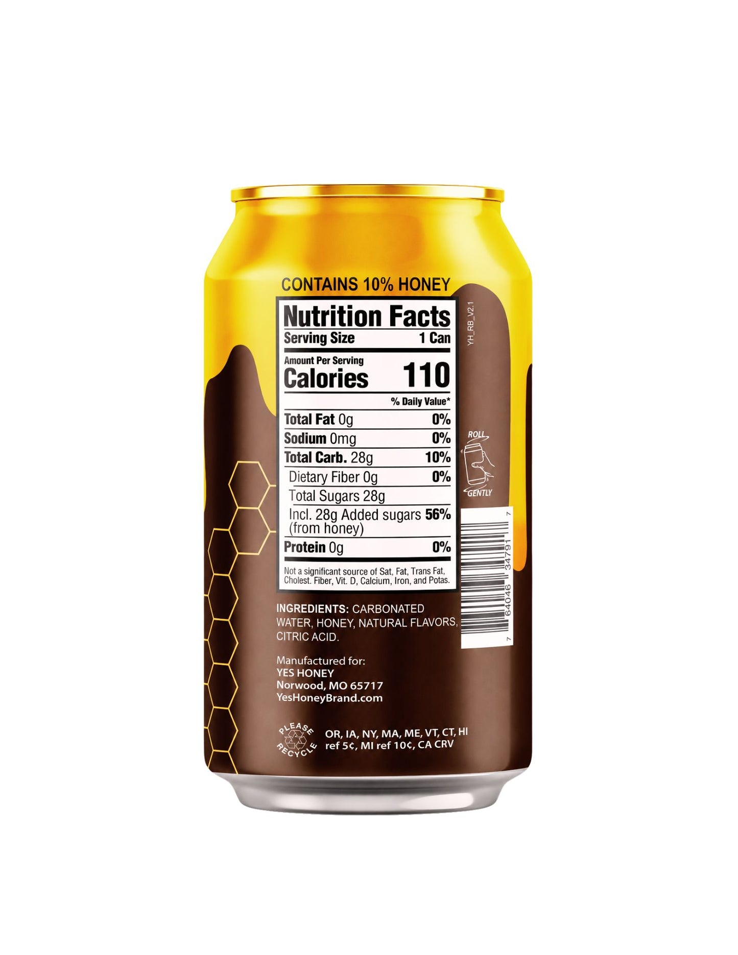 Sparkling Honey Sweetened Root Beer Soda Case