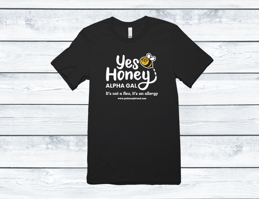 ⭐️⭐️⭐️ Pre-order -Yes Honey - Alpha Gal It's not a flex, its an allergy t-shirt